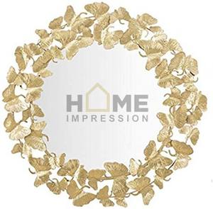 <b>New</b> Arrival Attractive Design Oval Shape Mirror <b>Prime</b> Quality Butterfly Decorative Oval Gingko Luxury Mirror in Wholesaler Price - Product Image 5