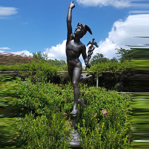 Escultura Metálica Antigua, Estatua de <span class=keywords><strong>Mercurio</strong></span> en Bronce - Product Image 2