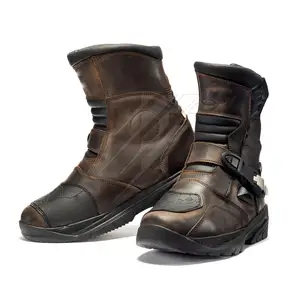 Zapatos de moto cómodos hechos a medida, calzado de cuero genuino para moto, botas de moto a la venta