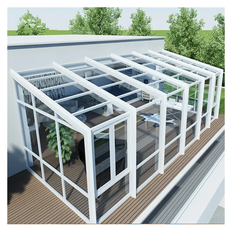 New Design Winter Garden Conservatory Glass Room Sun House Greenhouse Prefabricated System Roof