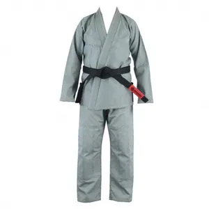 Grey Color Training Wear Jiu Jitsu Uniform Hat Sale 100 % Cotton Karate Uniform For Sale