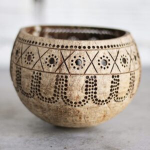Bougeoir en coquille de noix de coco écologique de haute qualité | Design rond moderne léger pour la décoration intérieure fabriqué au Vietnam - Product Image 2