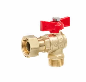 High quality temperature and pressure Brass Angle Valve Internal angle boiler ball valve used for water meter