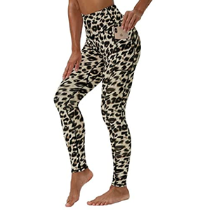 Collants de Yoga imprimé léopard, taille haute, pour femmes, pantalons d'entraînement, poche, froissé sur les fesses, ensemble de Fitness, vêtements, - Product Image 4