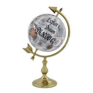 Globo Terráqueo Internacional Maximus con Base de Latón, Diseño Art Deco, Decoración Educativa Ecológica para Niños y Adultos, Hogar/Oficina - Product Image 1