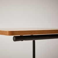 Table basse industrielle moderne en métal et bois d'acacia pour salon - Table d'appoint multifonctionnelle