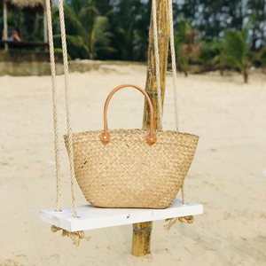 Sac de plage en paille tendance Sac à main pour femme Utile Indispensable - Product Image 3
