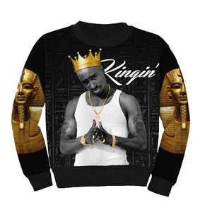 Sublimación Moda Pullover Sin capucha Cuello redondo Sudadera OEM 100% Poliéster Sudadera con capucha Patrón personalizado Logo - Product Image 1