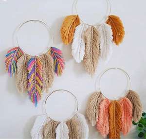 Feuille de macramé Boho faite à la main pour la meilleure décoration de la maison - Product Image 4