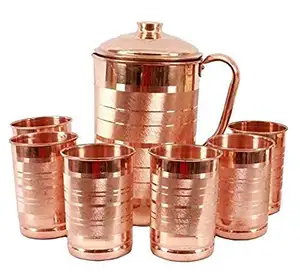工艺品王国际纯铜水罐阿育吠陀健康福利铜水罐光滑设计铜水罐