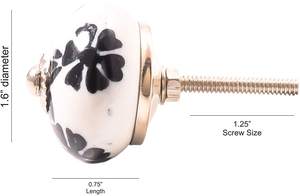 Lot de 6 poignées de tiroir industrielles en céramique émaillée en forme de citrouille pour commode école chambre armoires cuisine extérieure placard - Product Image 5