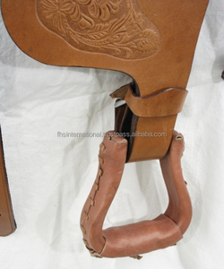 อานม้าคุณภาพสูงสำหรับแข่งบาร์เรลเรซแบบตะวันตก พร้อมชุดอุปกรณ์ครบชุด ได้แก่ สายรัดศีรษะและสายรัดอก - Product Image 2