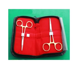 Ensemble de 12 instruments chirurgicaux pour interventions mineures, en acier inoxydable, avec étui - Product Image 5