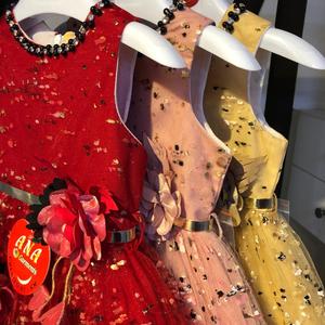 Robe de princesse d'été en satin pour enfants de tous âges Broderie imprimée florale pour les fêtes d'anniversaire printemps/été - Product Image 5