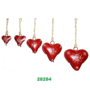 Carillon à vent en forme de cœur peint à la main, 1 pièce, cloche de vache - Product Image 1