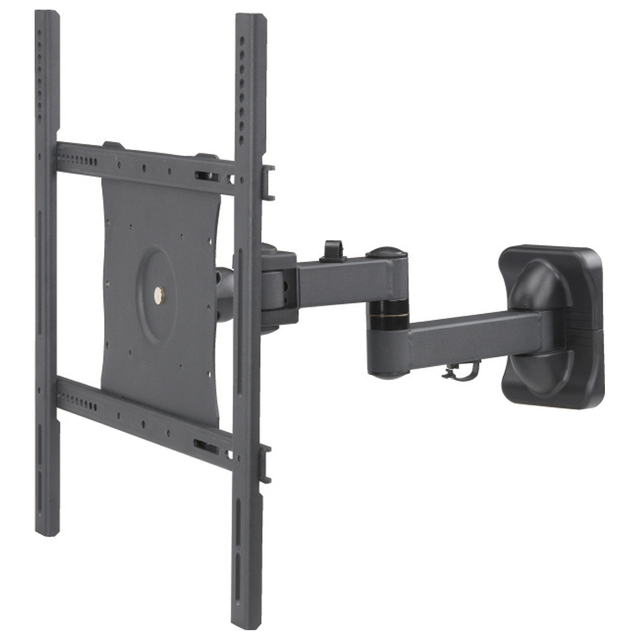 TV Wall Mount Bracket 25kgs Weight Capacity Articulating Arm Tilt Swivel 360 Rotation VESA Max 400*400mm Black Offices Schools