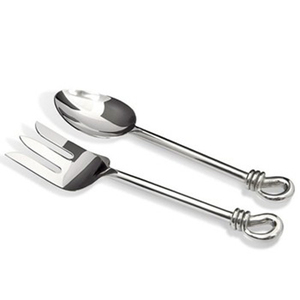 Servidores de ensalada de metal con nudo forjado a mano - Product Image 1