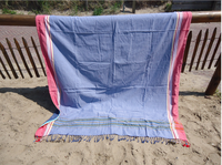 Serviette Kikoy 100% coton rayée avec motif éponge, nouveau design magnifique. Fournisseur de serviettes Kikoy 100% bio en Inde.