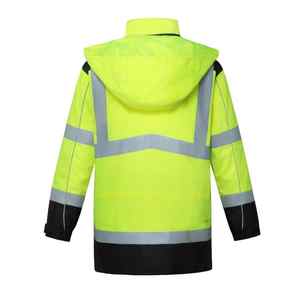 100% Polyester ANSI <b>Reflective</b> Jacket High Visibility Hi Vis Workwear Zipper Sweatshirt Worker Safety Jacket - Product Image 3