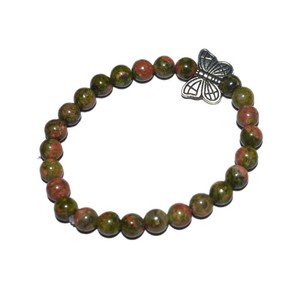 Supplier of Unakite <b>Bracelet</b> with Butterfly : Unakite <b>Bracelet</b> with Butterfly for Sale - Product Image 1