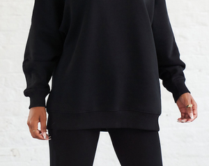 Deear-Lover เสื้อสเวตเชิ้ตผู้หญิงแบบสวมหัวคอกลมเปิดไหล่ตกไซส์สำหรับฤดูใบไม้ร่วงฤดูหนาว - Product Image 4