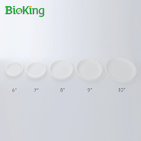 Bioking Assiettes de mariage jetables biodégradables et compostables personnalisées en bagasse de canne à sucre naturelle