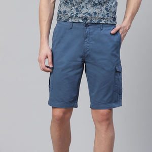 Nouveautés Short cargo pour homme Pantalon court lisse en coton noir avec logo réflecteur pour homme - Product Image 6