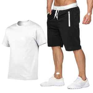 Hot Selling Casual Twin Wear Fashion T-Shirt Half Sleeve Custom Logo Spring Jogging <b>Shorts</b> Wholesale Active Bottoms for Clothes - Product Image 3