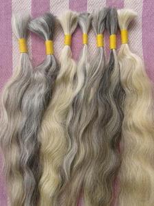 HAMDAAN IMPEX directo de la India, extensiones y pelucas de ondas suaves a granel grises naturales, cabello humano Remy, importación directa de alta calidad - Product Image 3