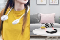2020 Hot Jual Tangan Gratis Portable Menggantung Leher Kipas Angin Mini Air Cooler USB Baterai Isi Ulang Neckband Fan untuk Olahraga