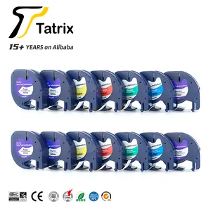 Tatrix 91201 91202 91200 12267 91203 91204 91205ラベルテープDymoLetratagプリンター用の12mm * 4m互換ラベル