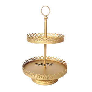 Support de gâteau en fil de fer support de gâteau de fantaisie de concepteur décoratif de mariage à la main excellente qualité en gros support de gâteau en métal - Product Image 5