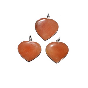 Supplier of Peach Aventurine Hearts Pendant : Peach Aventurine Hearts Pendant for Sale - Product Image 1