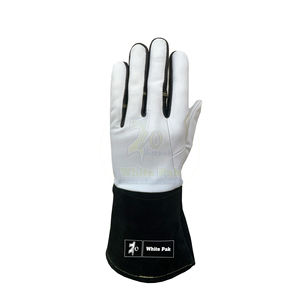Tig Star XL Safety <b>Gloves</b> Anti-Slip and Anti-Heat Leather and Rubber <b>Welding</b> <b>Gloves</b> for Hand and Arm Protection - Product Image 2