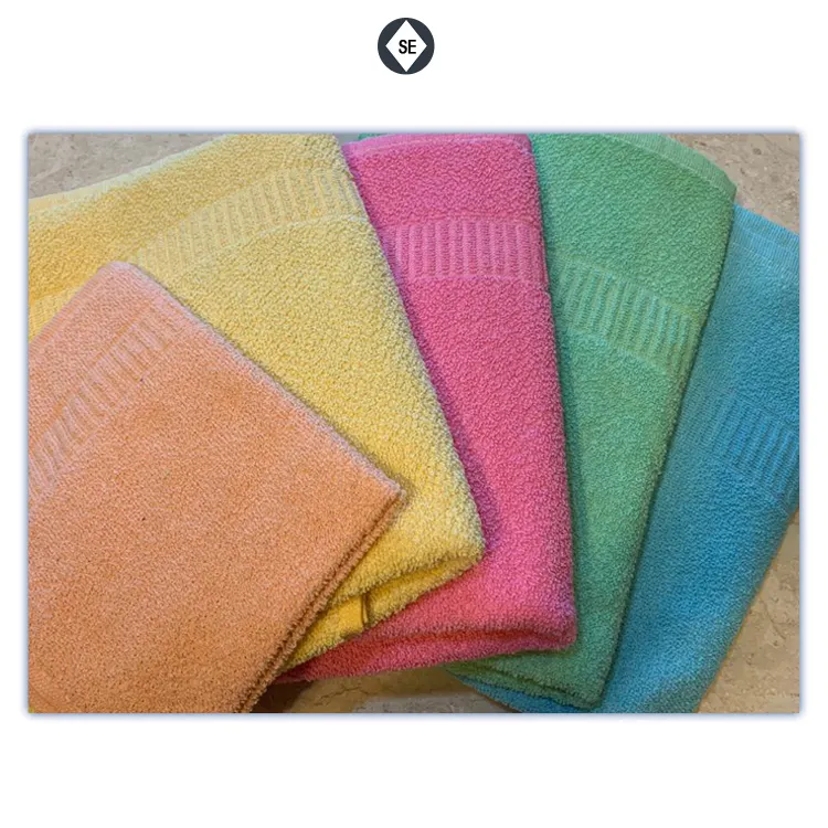 Toallas de mano con etiqueta para compradores, conjunto de toallas de baño de algodón 80% indio de proveedor indio