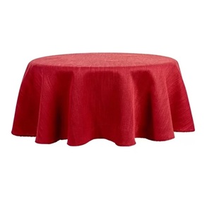 Plain red color <b>round</b> shaped <b>table</b> <b>cloth</b> Organic Cotton GOTS Certified - Product Image 1