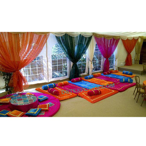 งานแต่งงานใหม่ Mehandi ธีมเวทีแต่งงานฉากหลังที่มีสีสัน Mehandi ตกแต่ง Sikh แต่งงาน Mehandi เวที - Product Image 1