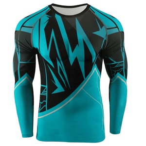 Chemise de compression à manches longues de haute qualité pour homme, respirante, coupe ajustée, protection solaire contre les éruptions cutanées - Product Image 6