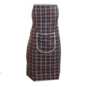 Delantal de falda con bolsillos laterales Tejido bordado de algodón orgánico 100% con logotipo personalizado Correa cruzada en la espalda para uso de uniforme de restaurante - Product Image 2