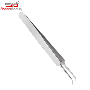 แหนบต่อขนตาปลายแหลม สีพื้น ยี่ห้อ Shears Beauty ผลิตจากสแตนเลสอย่างดี สำหรับผู้หญิง ปรับแต่งได้ - Product Image 1