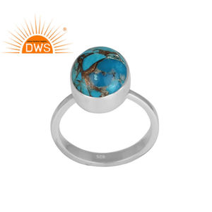 ธรรมชาติทองแดงพลอยสีเขียวขุ่นผู้หญิงคำสั่งแหวนรูปไข่ตัด925แหวนหมั้นเงินเครื่องประดับผู้ค้าส่ง - Product Image 1