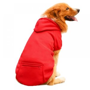 Sudadera con capucha básica para perros, suéteres con capucha para perro, ropa de invierno con sombrero y bolsillo, disfraz a prueba de viento - Product Image 1
