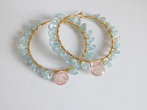 92.5เงินสเตอร์ลิงสีทองต่างหูห่วงโรสควอตซ์ขัดเงาสีธรรมชาติเครื่องประดับอัญมณีสำหรับผู้หญิงของขวัญที่น่ารัก - Product Image 4