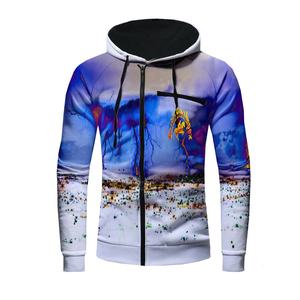 Veste à capuche design sublimation pour hommes, sweat à capuche de sport coupe ajustée, manches longues avec fermeture éclair, polaire, coton respirant, vente en gros - Product Image 1