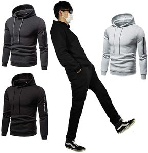 Ensemble de survêtement décontracté pour homme, 2 pièces, couleur unie, sweat-shirt et pantalon de jogging, manches longues, poches à cordon, coupe régulière, vêtements d'automne - Product Image 6