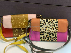 Sac à main élégant en cuir de vachette vintage pour femmes sac à bandoulière unique décontracté avec doublure en nylon et fermeture éclair à la mode pour bonbons en fourrure véritable - Product Image 3