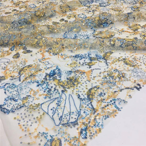 Hochwertiger New Design Green Sequin Lace Stoff - Product Image 2