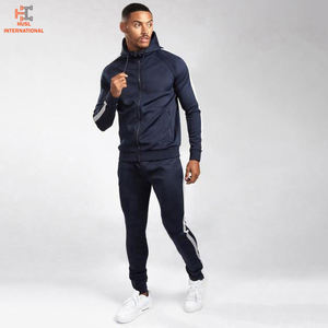 Personalizable 100% algodón poliéster hombres con capucha Jogging chándal transpirable superior cremallera de talla grande para la temporada de invierno - Product Image 3
