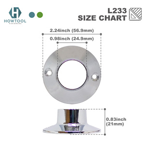 Giá Đỡ Tủ Quần Áo Bằng Thép Không Gỉ Nặng Thanh Ổ Cắm Mặt Bích Thanh Giữ Tủ Quần Áo Hỗ Trợ Kết Thúc Thanh, Đường Kính 1" - Product Image 6