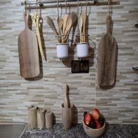 Moroccansoul Assiette en bois de luxe durable, sculptée à la main, pour usage domestique et extérieur, alimentation manuelle, garantie 1 an